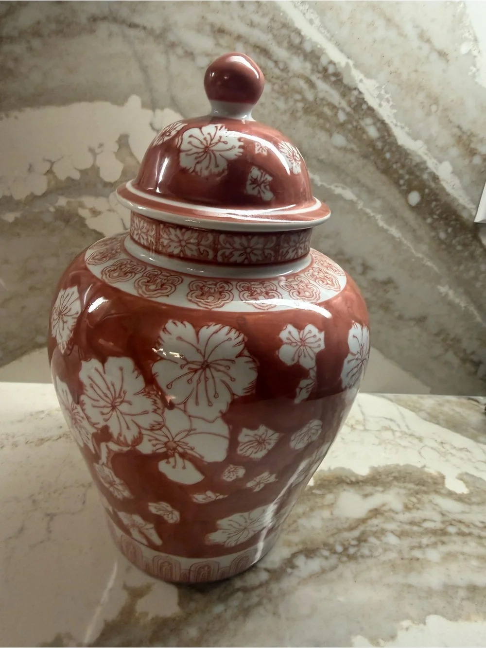 Beautiful 12” High Temple Jar w 4” Diameter Lid that fits perfectly on top!